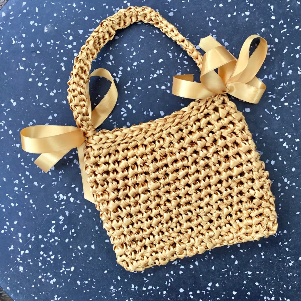 Crocheted Ribbon Handbag
