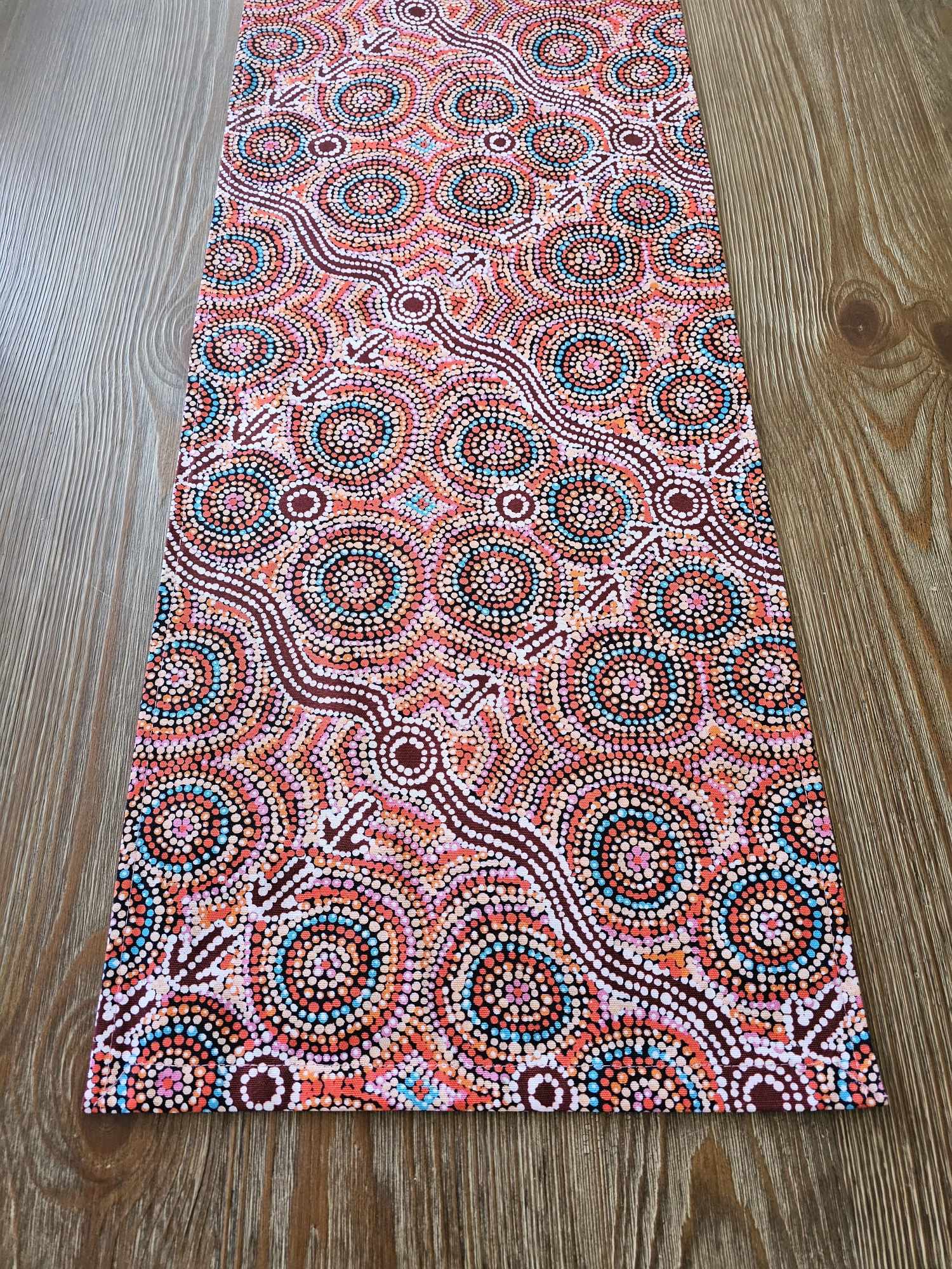 Indigenous Table Runner -  Warlu Kangaroo Dreaming