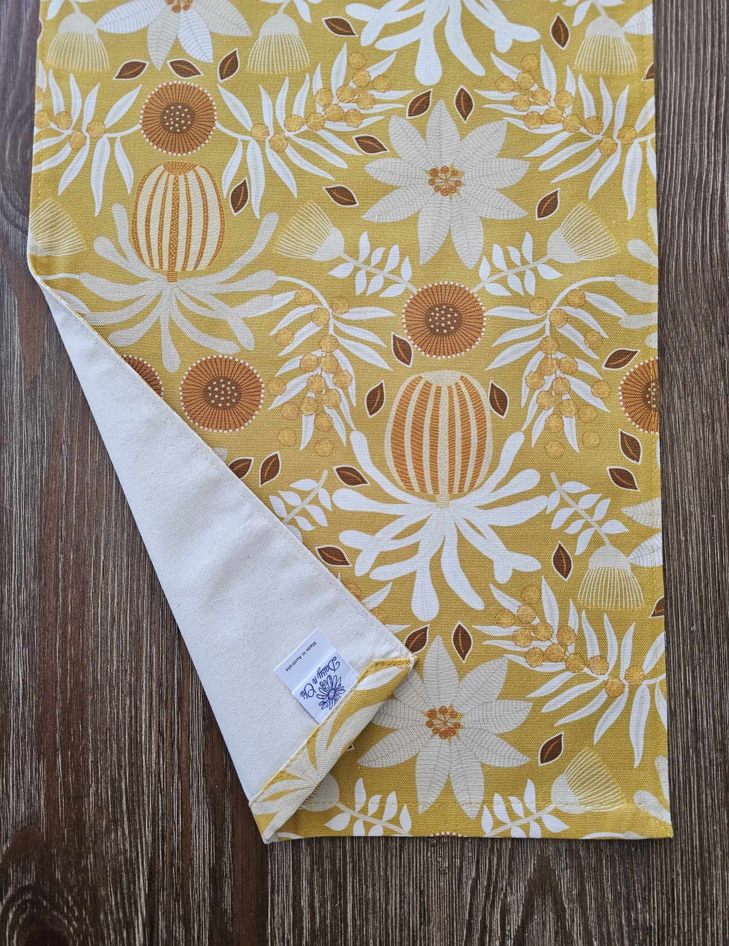 Mustard Wattle Table Runner