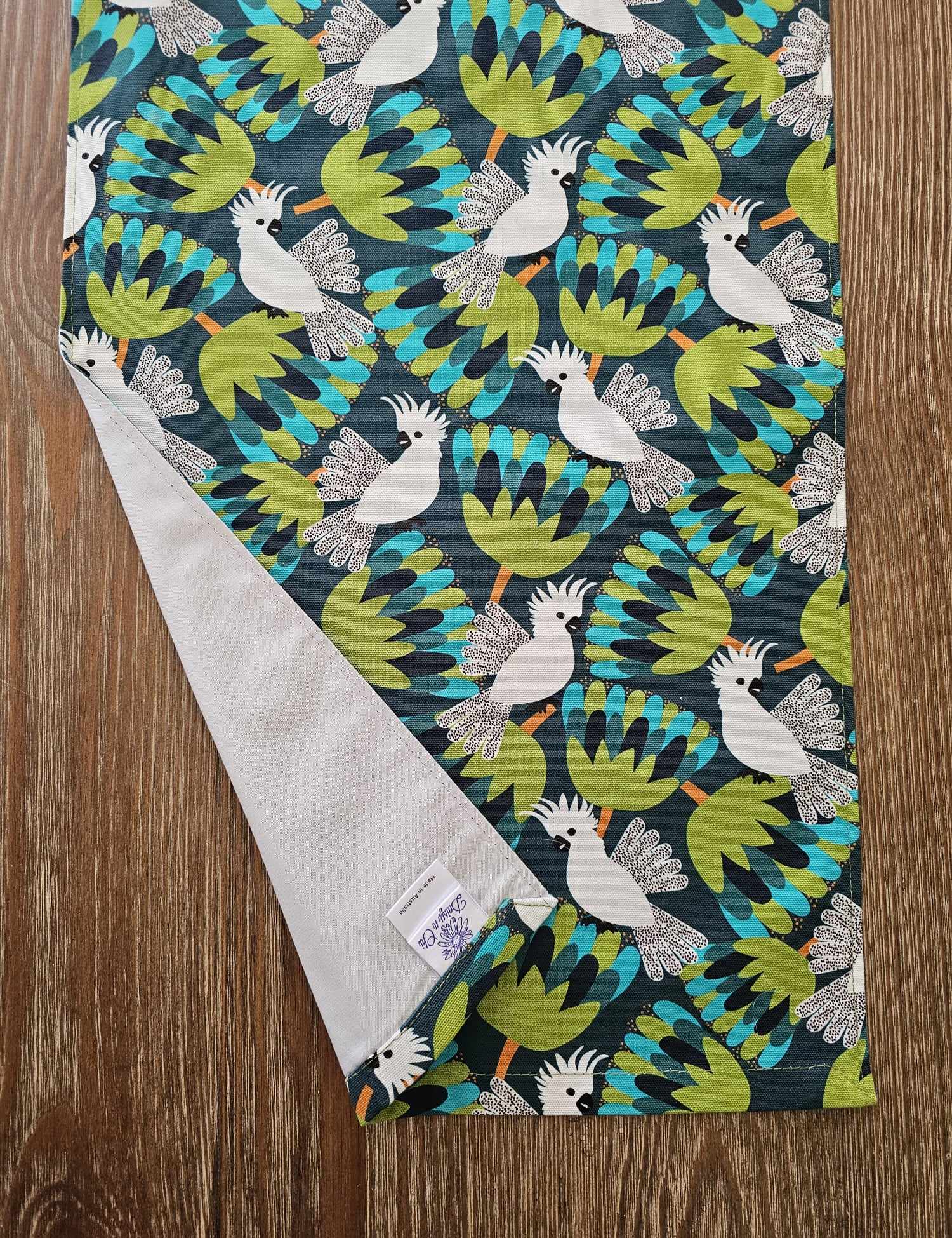 Cockatoo Print Table Runner
