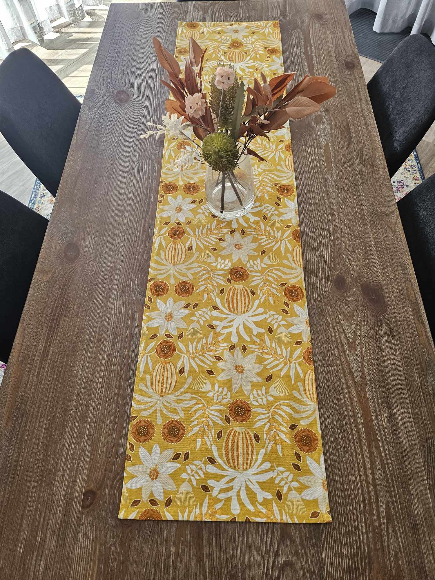 Mustard Wattle Table Runner