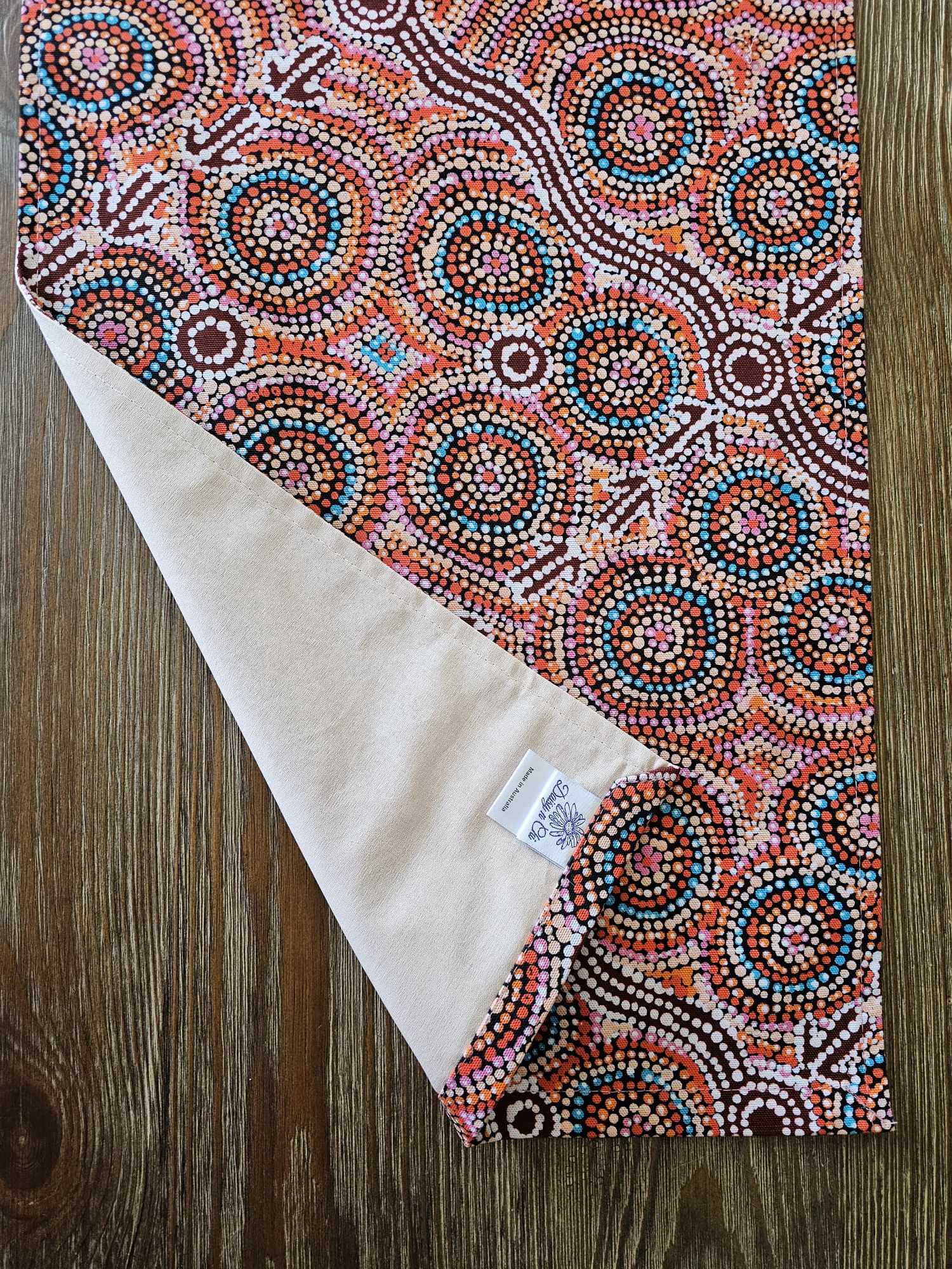 Indigenous Table Runner -  Warlu Kangaroo Dreaming