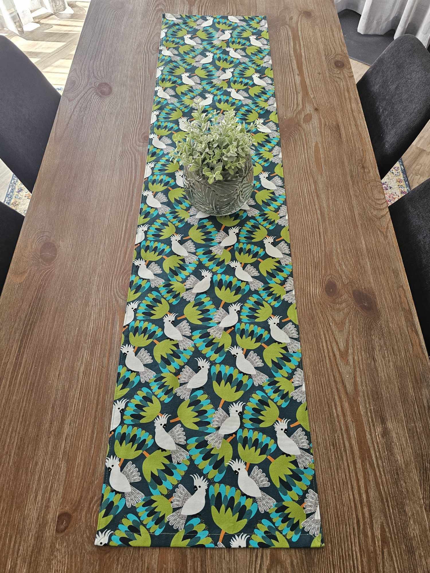 Cockatoo Print Table Runner