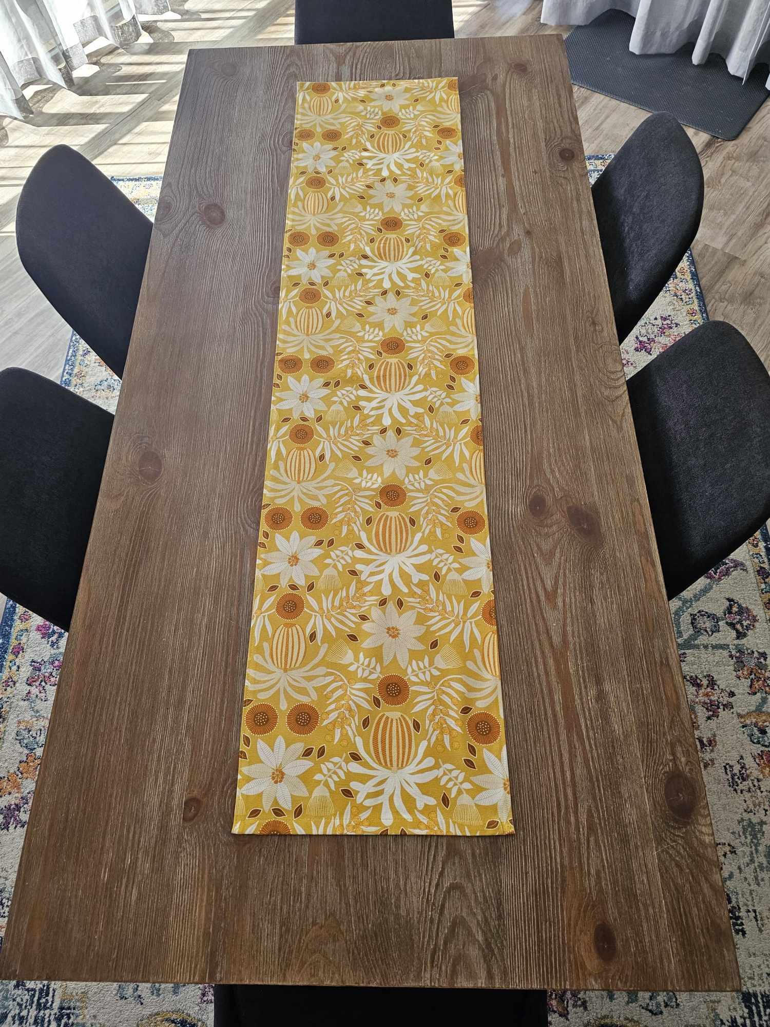 Mustard Wattle Table Runner