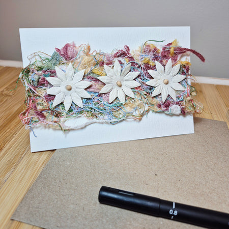 Flannel Flower Card -Blank