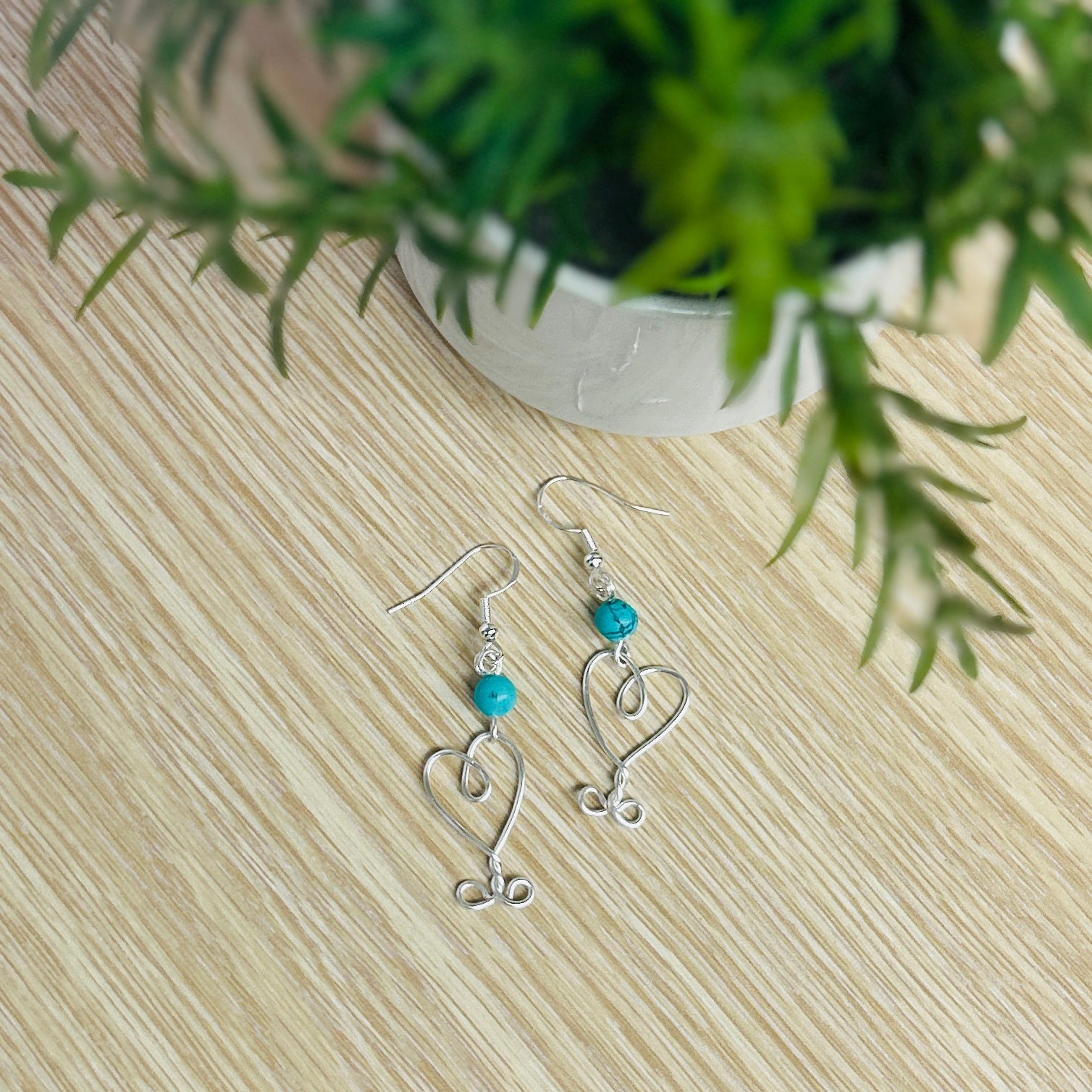 'Two Hearts' wire wrapped hearts with repurposed beads