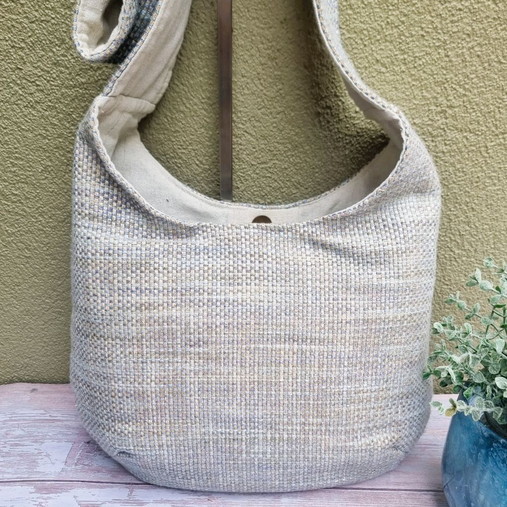 Sadie Jane upcycled hobo bag - hummingbird applique