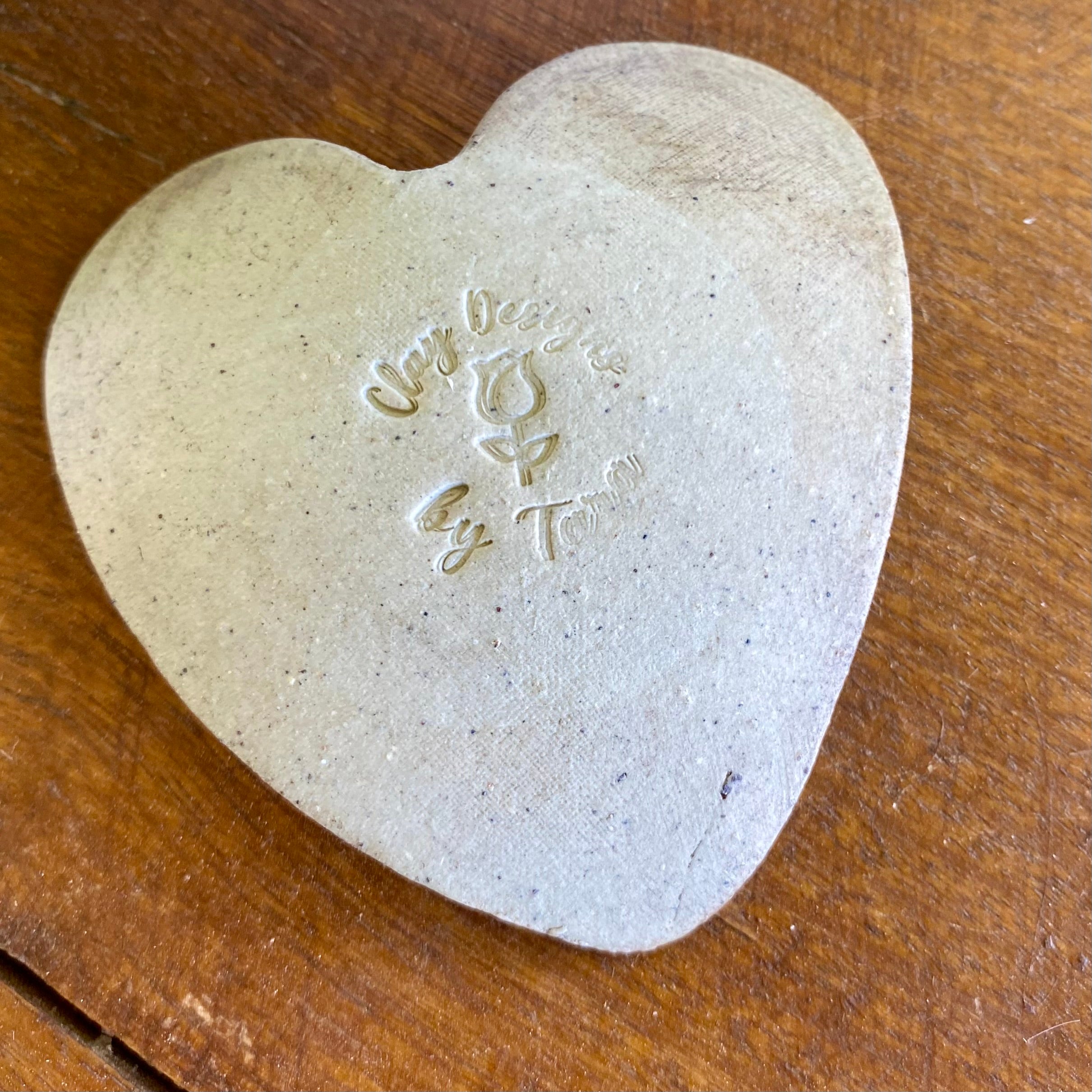 Petite Heart Shaped Jewellery Dish / Handmade Pottery