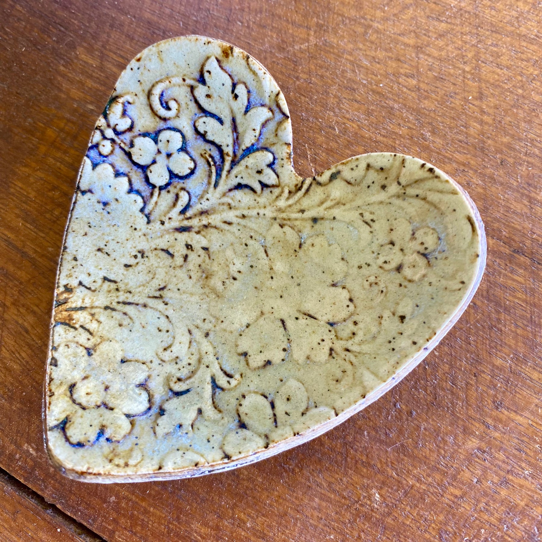 Petite Heart Shaped Jewellery Dish / Handmade Pottery