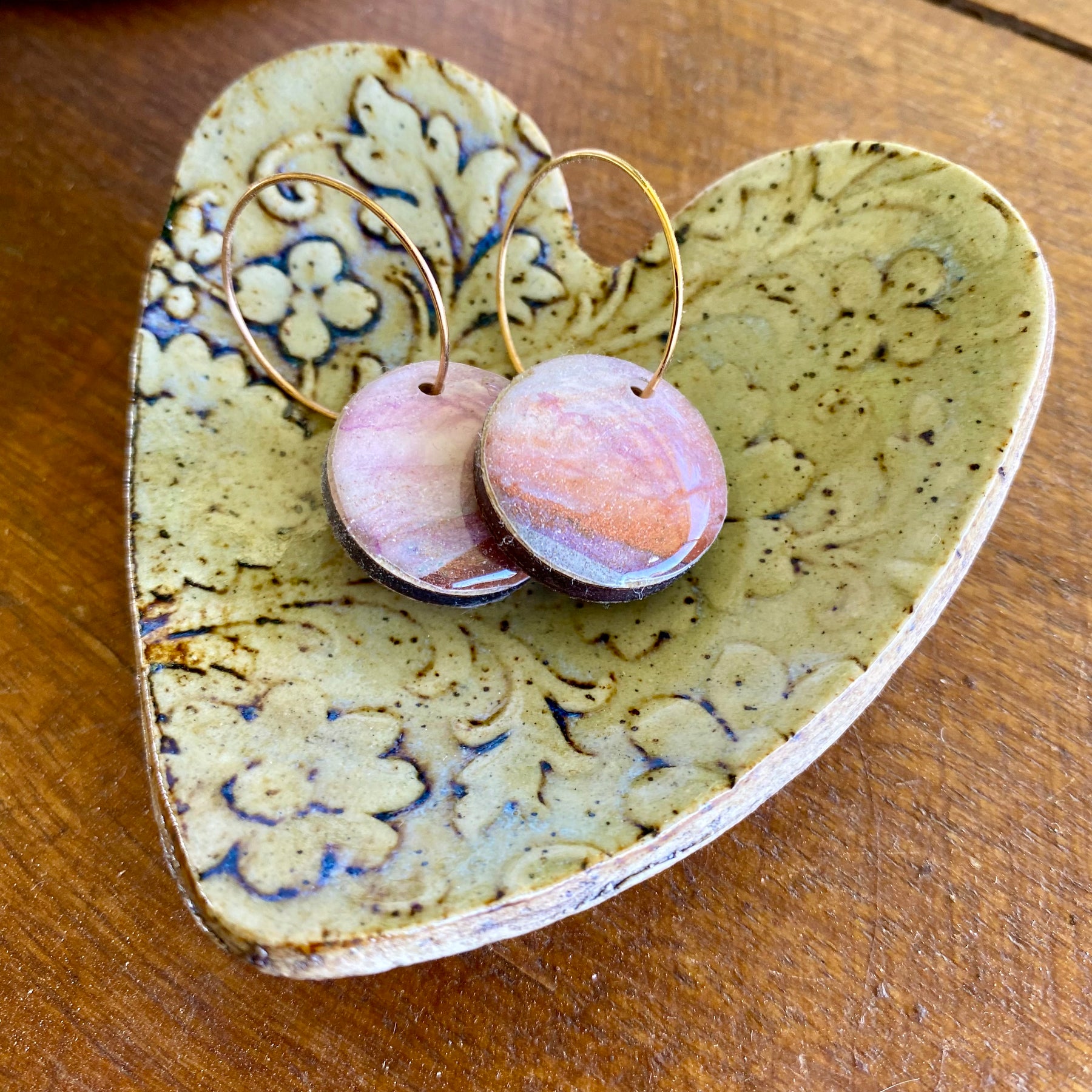 Petite Heart Shaped Jewellery Dish / Handmade Pottery