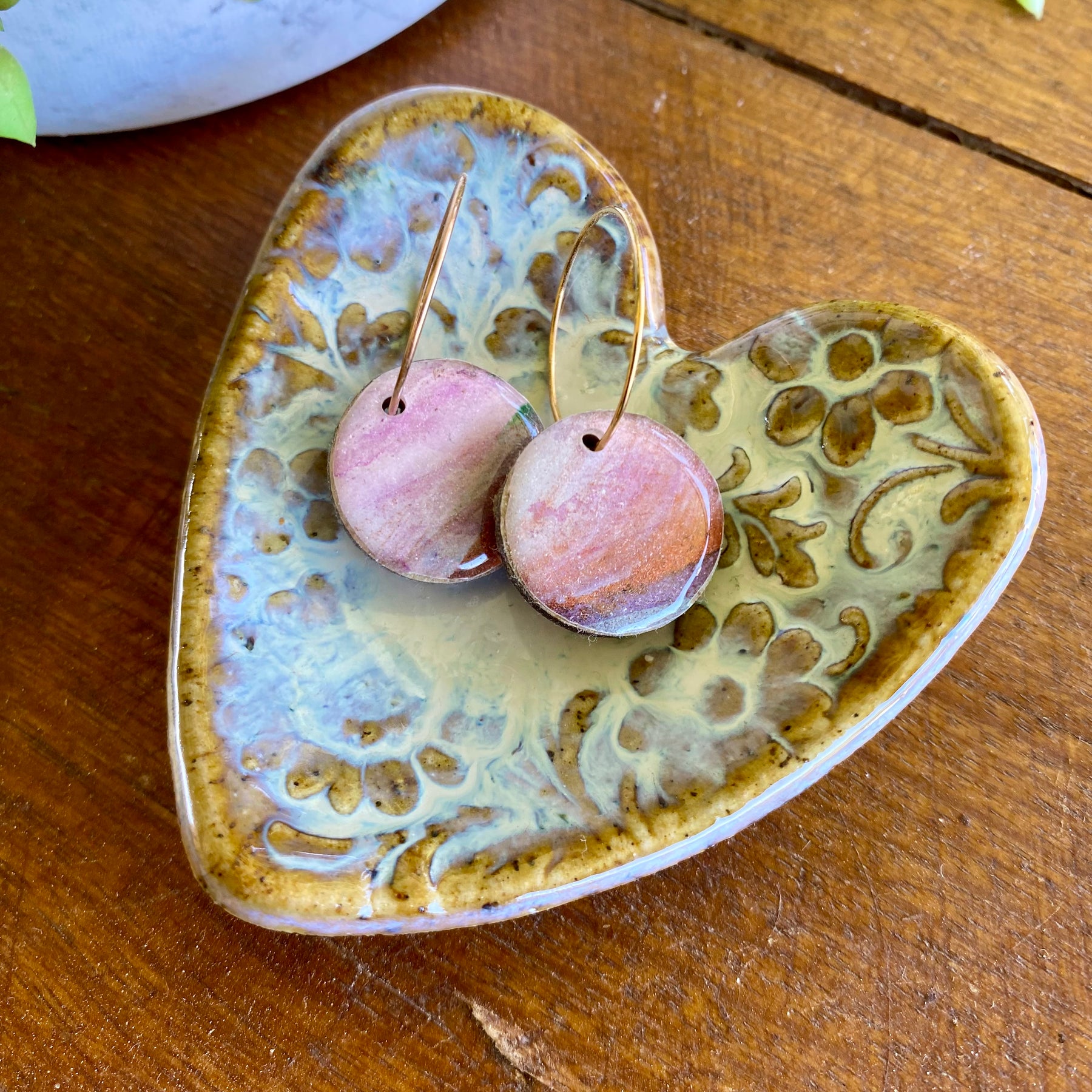 Petite Heart Shaped Jewellery Dish / Handmade Pottery