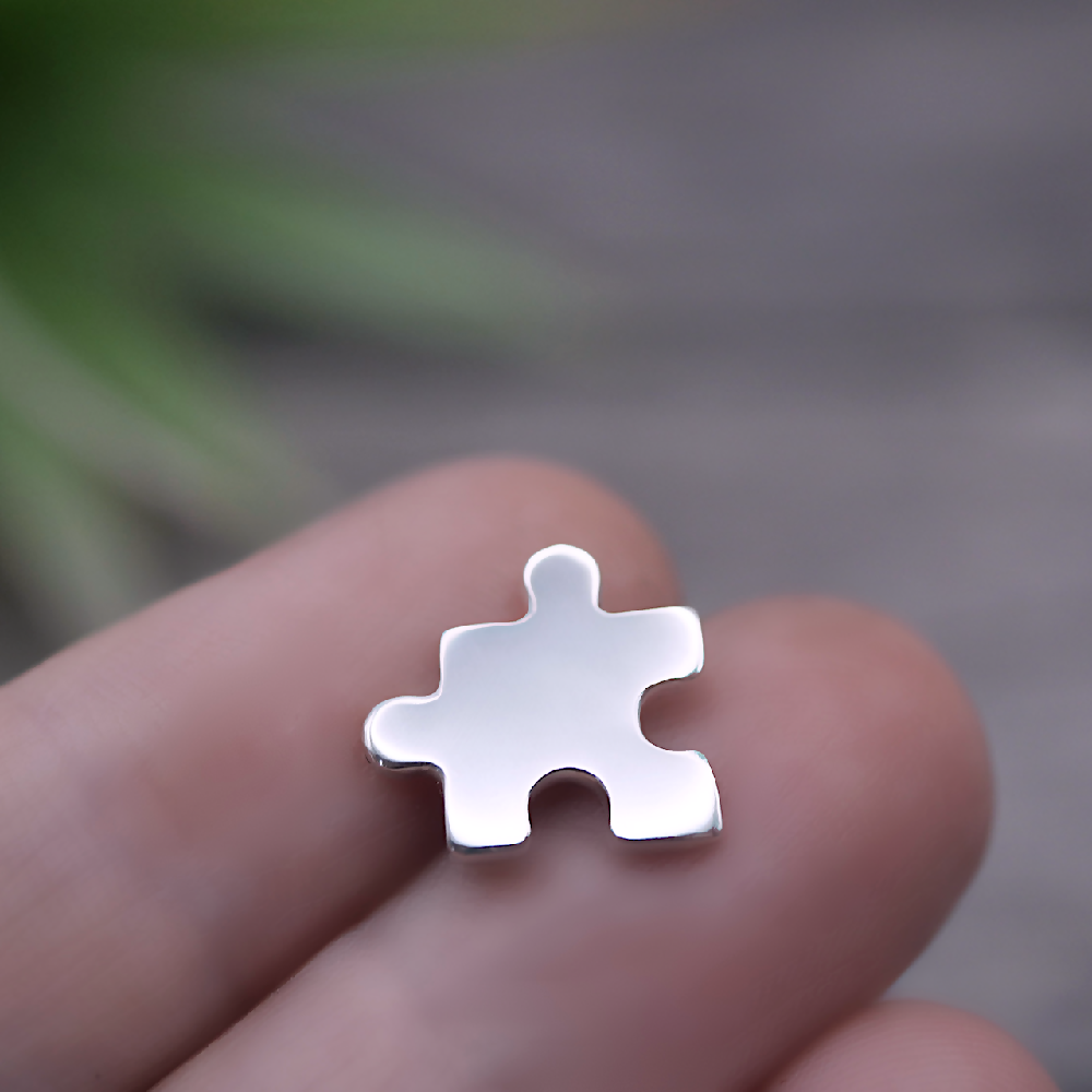 jigsaw pin sterling silver hand sml