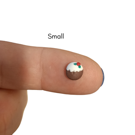 Christmas pudding stud earrings