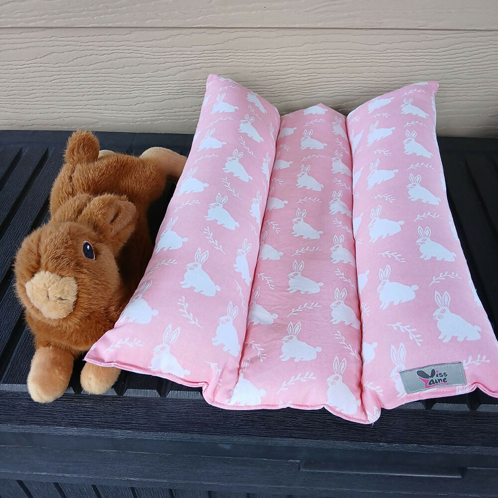 20250406_133047. easter pink and white bunny print bed 2