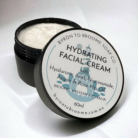 Hydrating Facial Cream with Hyaluronic Acid, Niacinamide, Argan & Rose Hip Oil - 60ml