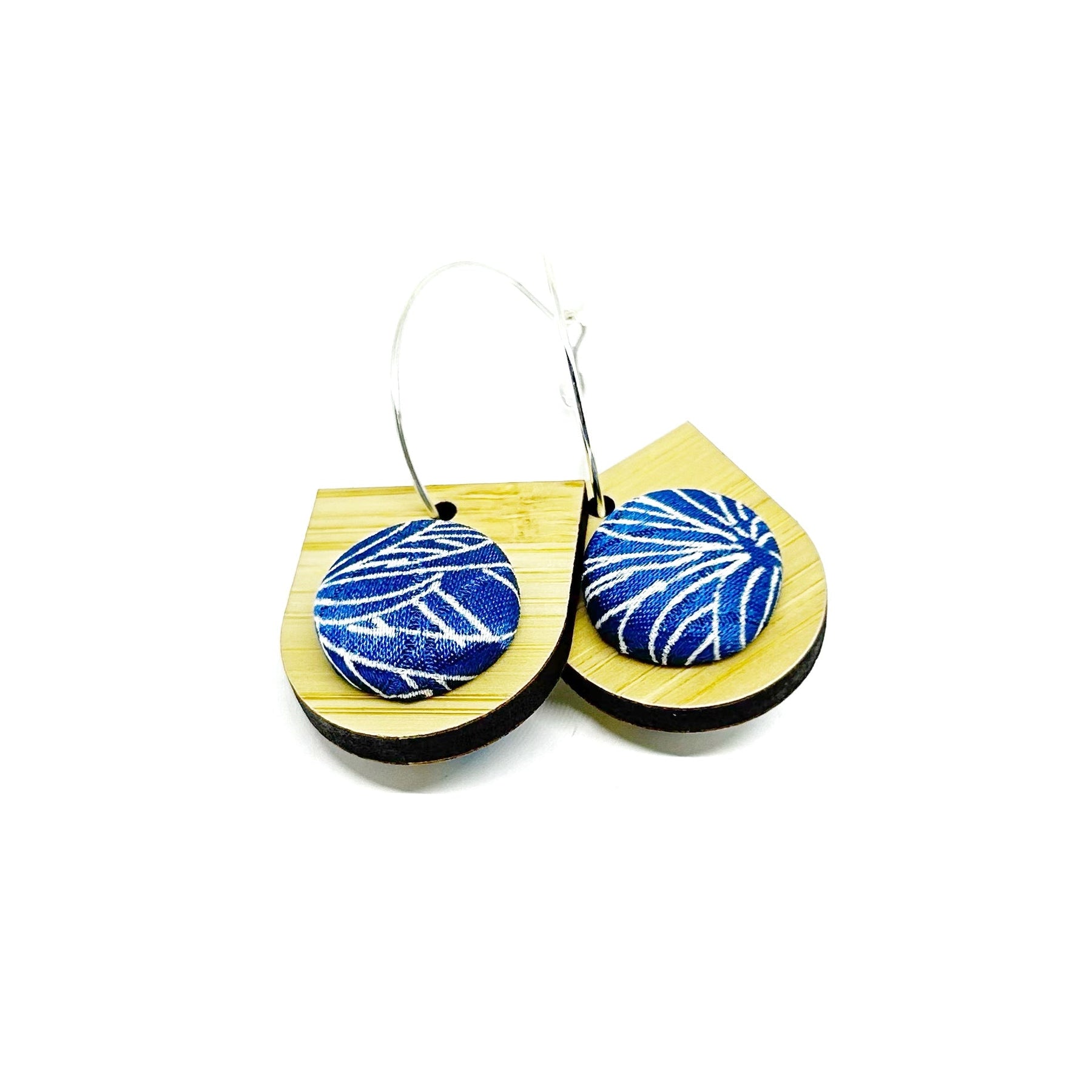 Double Sided Bamboo and Kimono Drops - Blue Waves