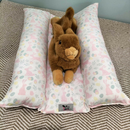 Pink rabbit reversible bed for your bunny