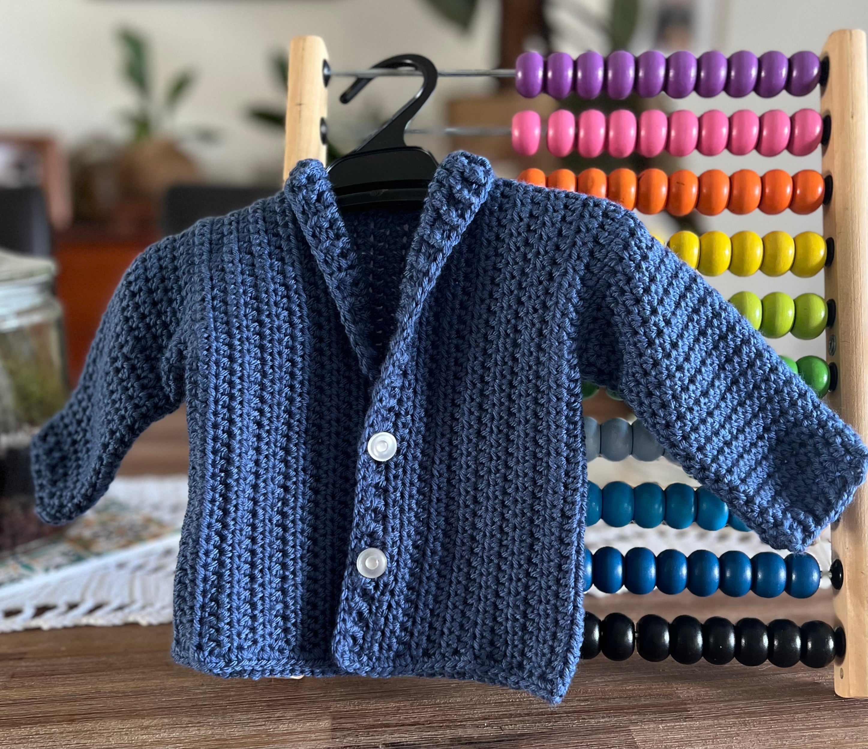 Crochet Grandpa Baby Jacket