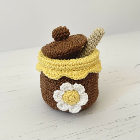 Crochet | Honey Pot | Removable Lid | Playtime | Decor | Ready to Ship