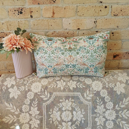 Large Lumbar - William Morris - Strawberry Thief - Fabric Options