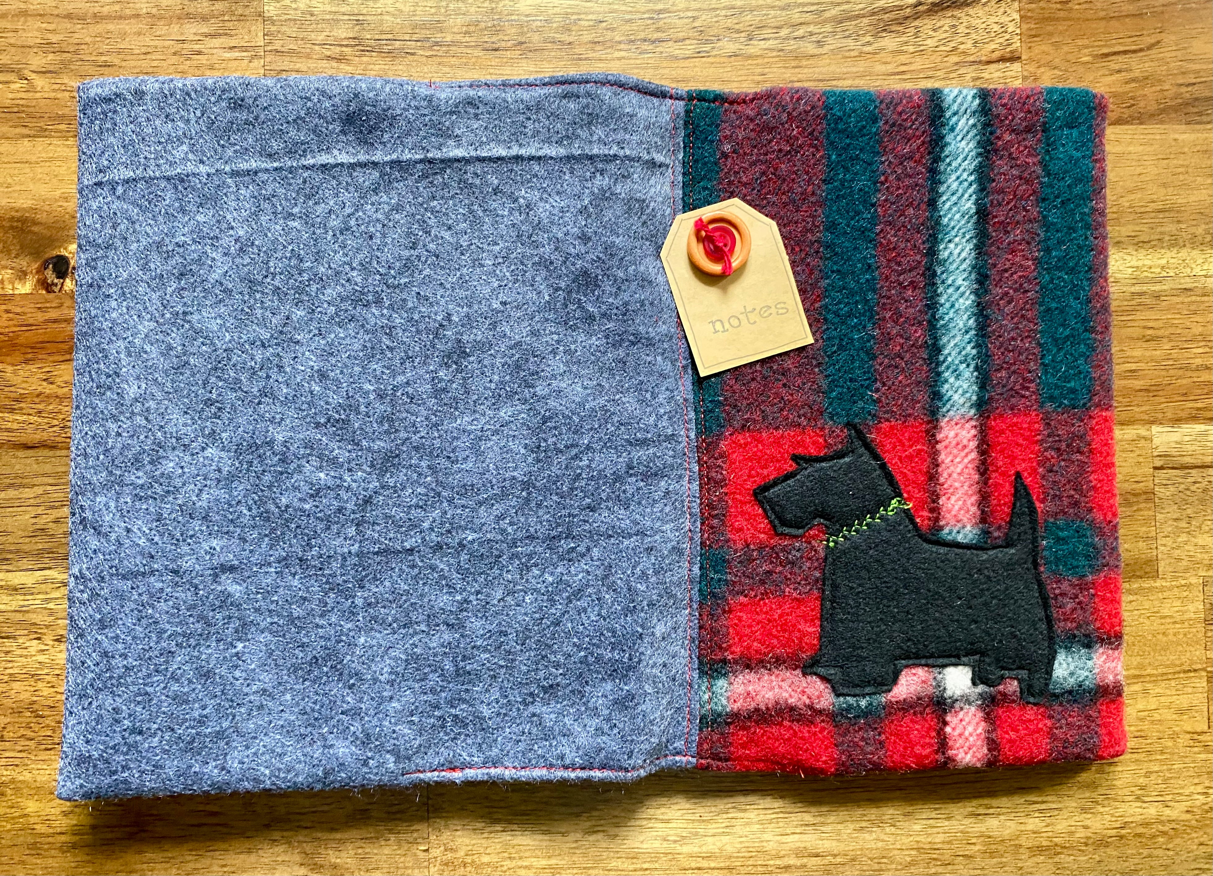 A5 Upcycled Notebook Scotty Dog - Black