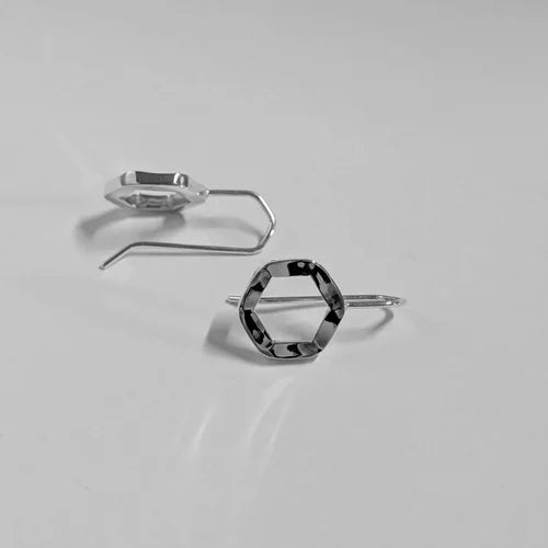 hex seed pod earrings