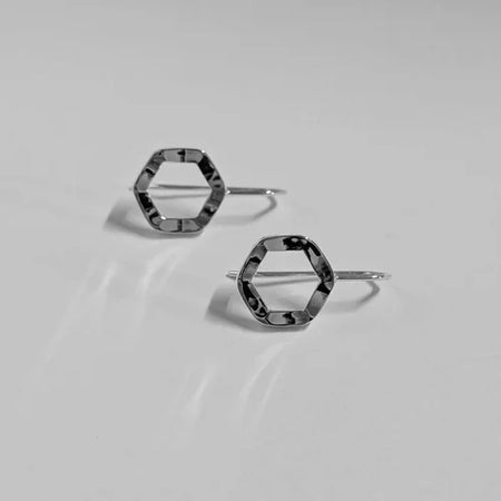 hex seed pod earrings