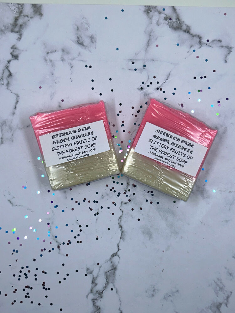 Glittery fruits of the forest soap