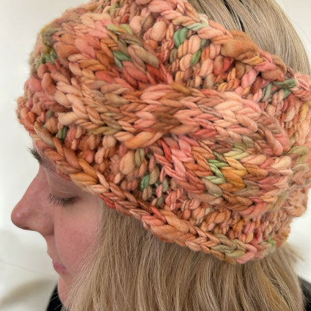 Hand Knitted Wool Headband - Autumn Spritz