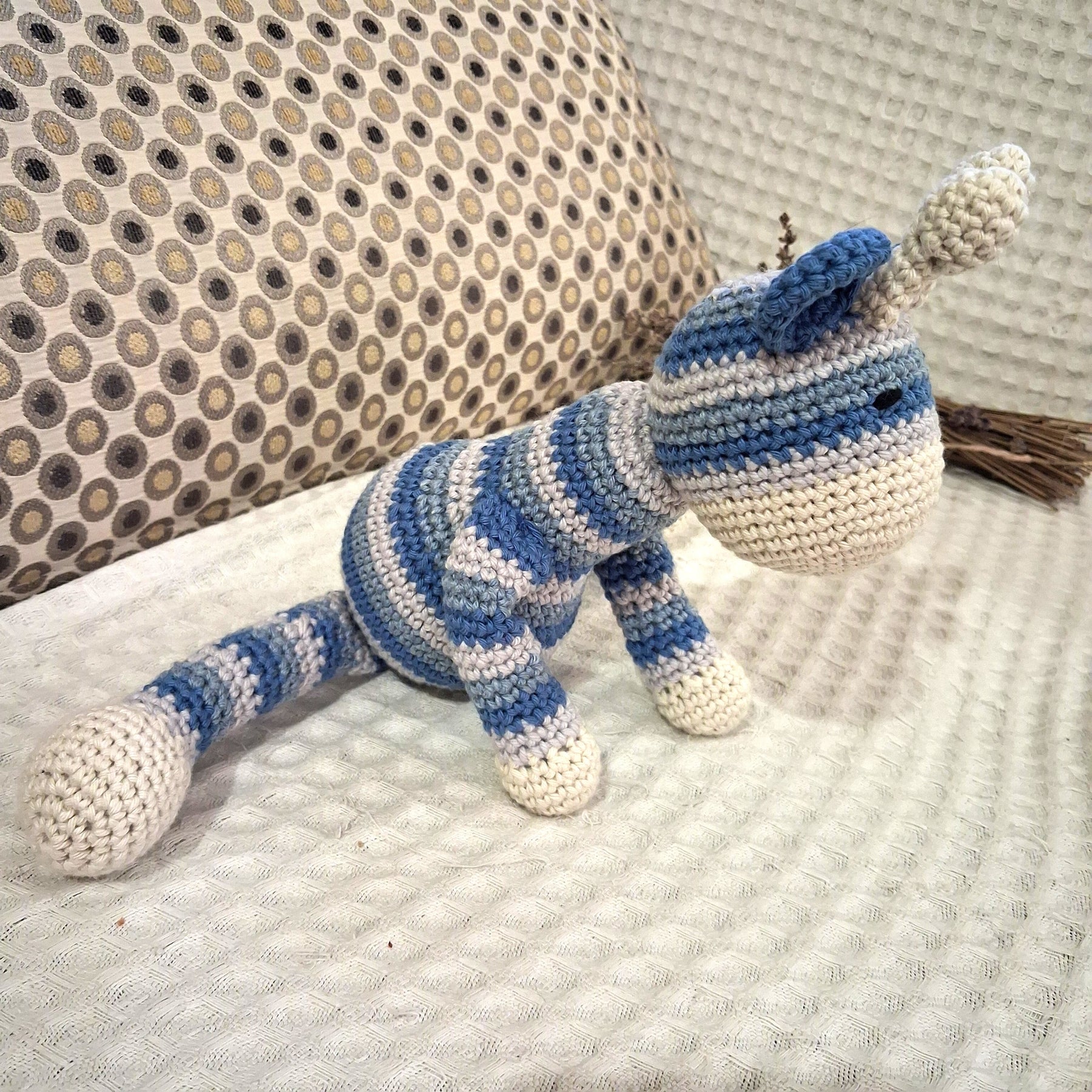 Handmade Crochet Striped Giraffe - 100% Cotton