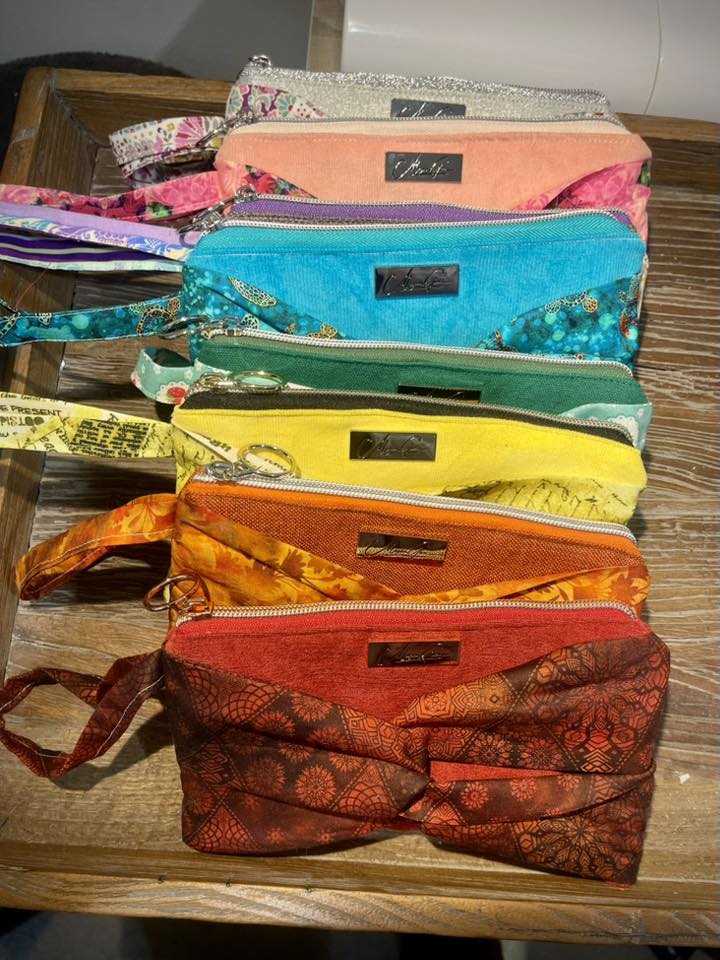 Wristlet Bow Clutch - Assorted Colours