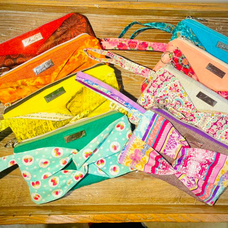 Wristlet Bow Clutch - Assorted Colours