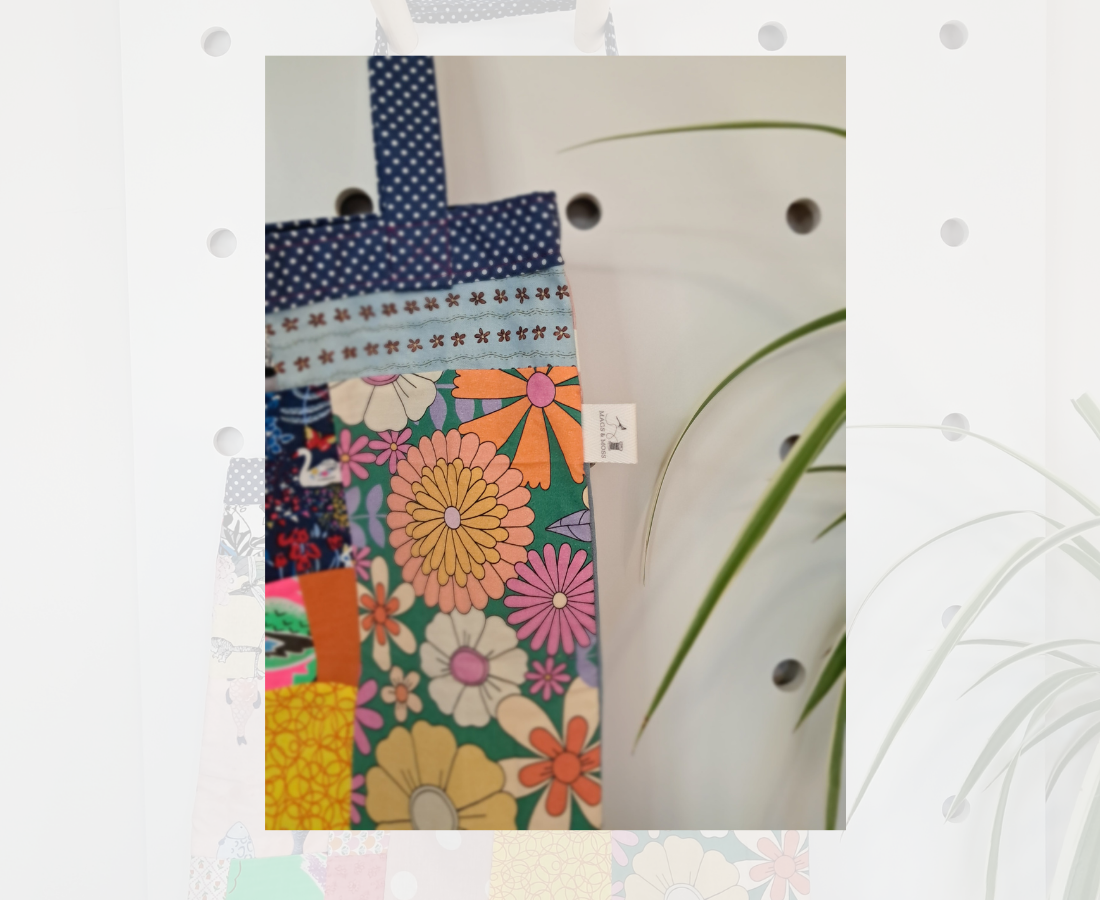 Patchwork One-of-a-Kind Tote Bag - Colourful & Fun
