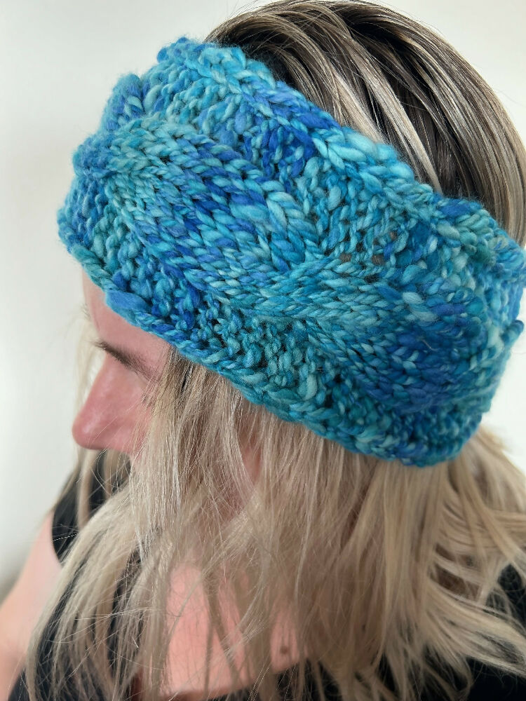 Blue Bubblegum Handknitted Headband