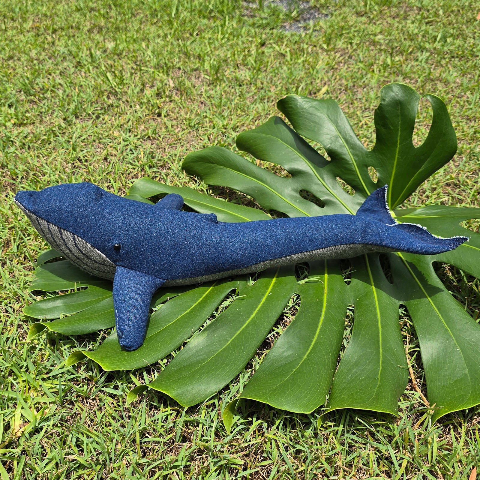 Upcycled Denim Whale - Wayne