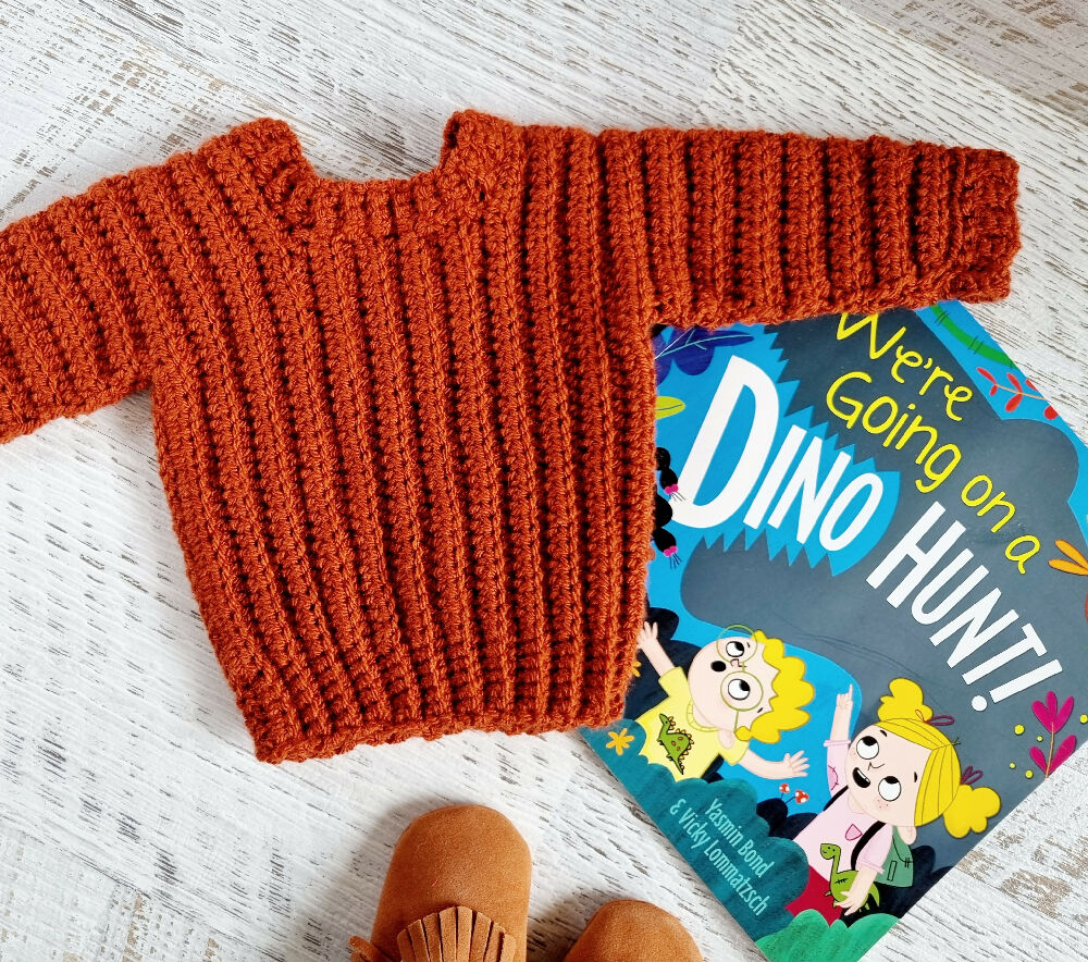 Baby Jumper | Newborn | Copper | Crocheted | Sweater