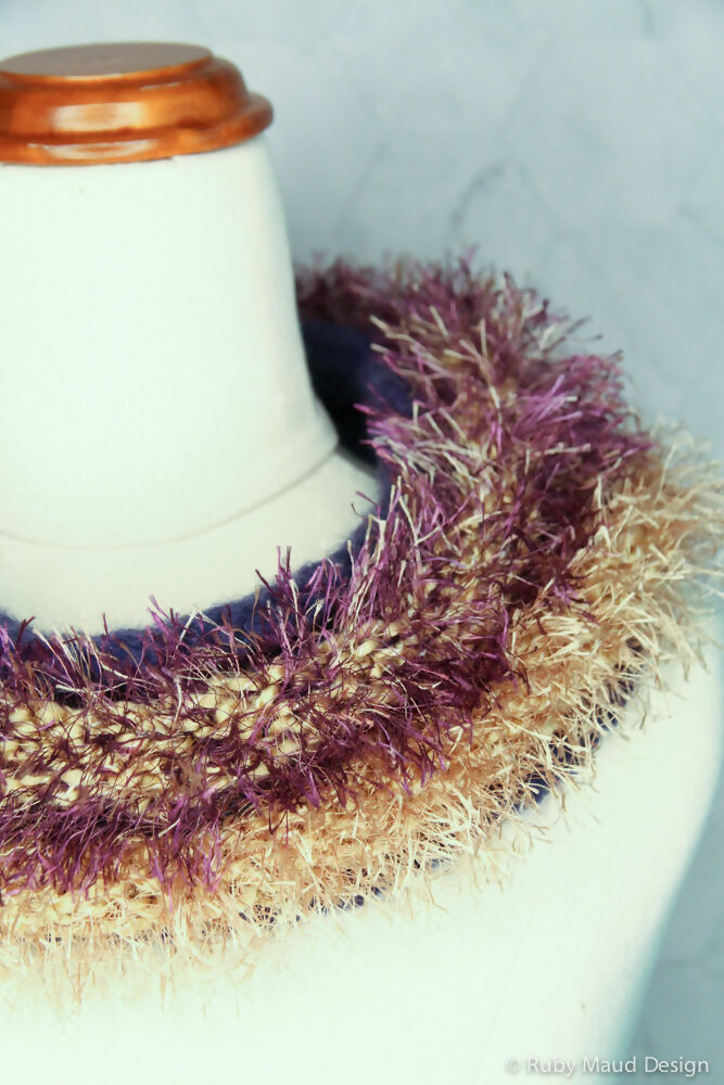 Paris Lavender Hand Knitted Cowl