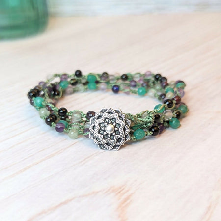 Gemstone bracelet | beaded bracelet | macrame bracelet