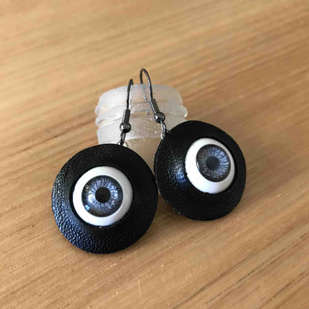 Grey-Eyed Eyeball Earrings