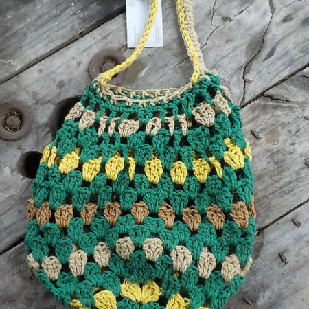 crocheted shopping bag made from cotton