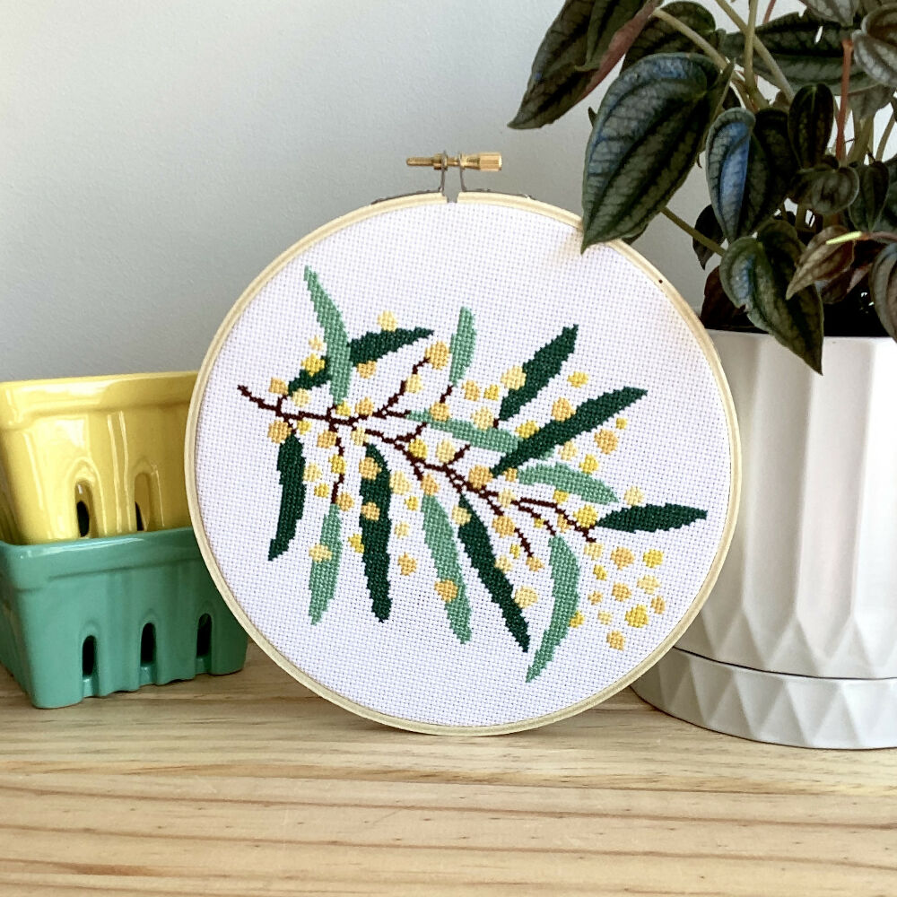 Golden Wattle Cross Stitch Kit