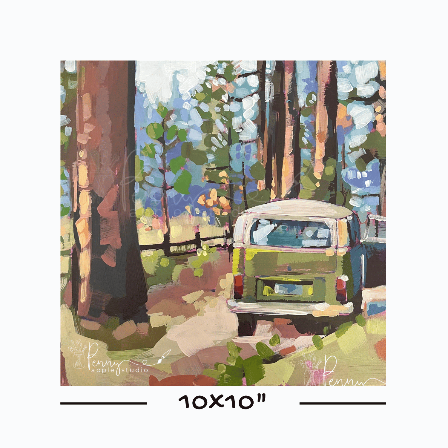 Unframed Expressive Square Art Print – Wanderlust