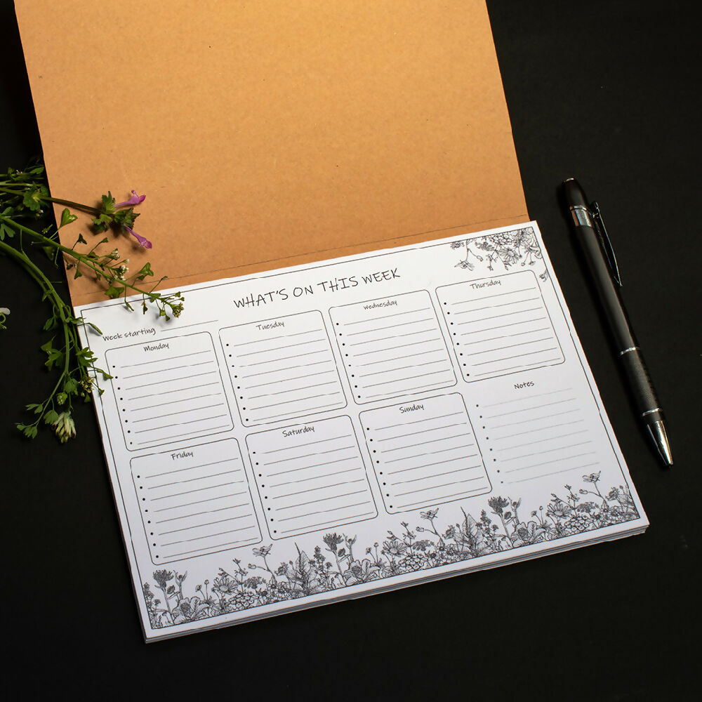 WILDFLOWER ECO WEEKLY PLANNER NOTEPAD