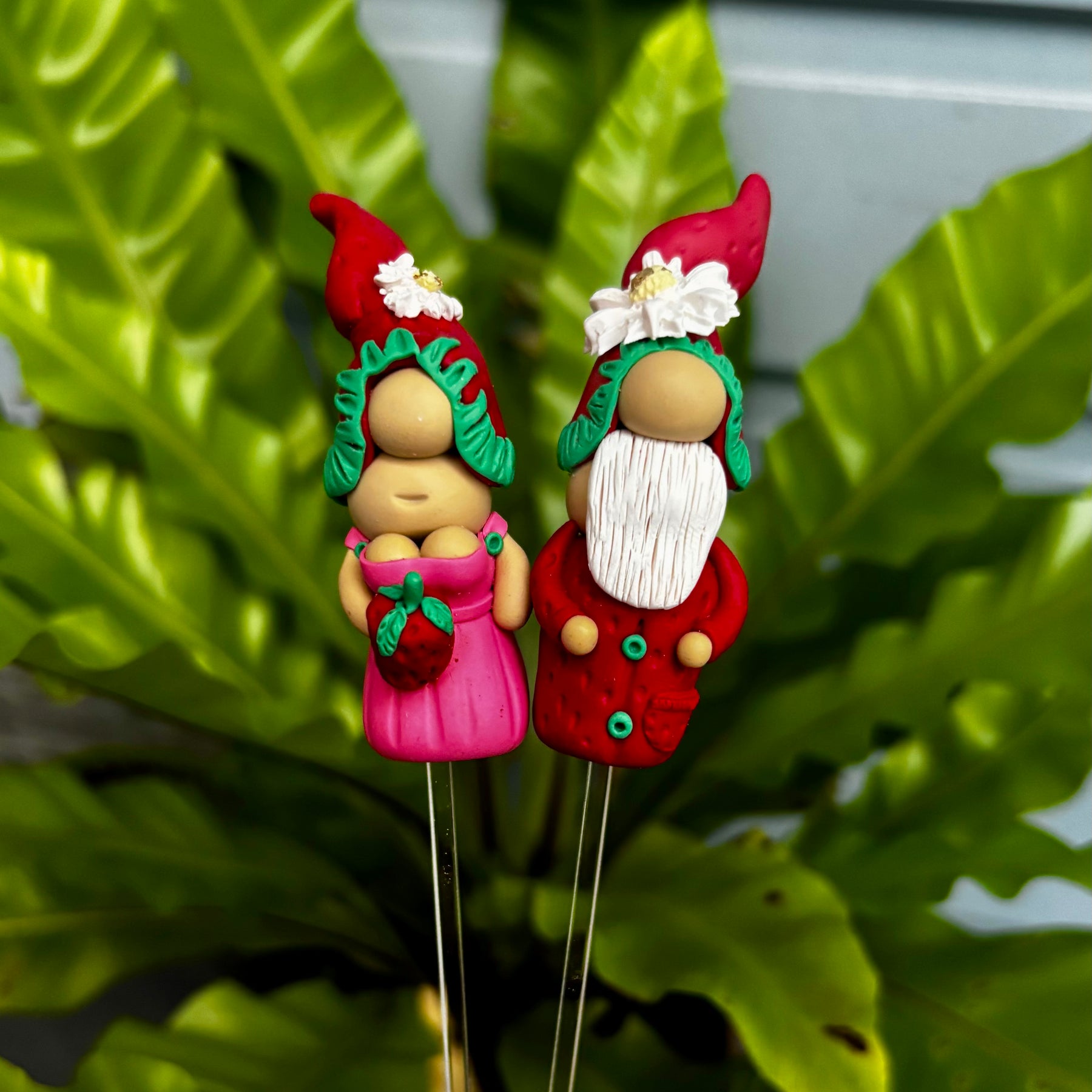 Tiny Gnome pair - Strawberry Fields