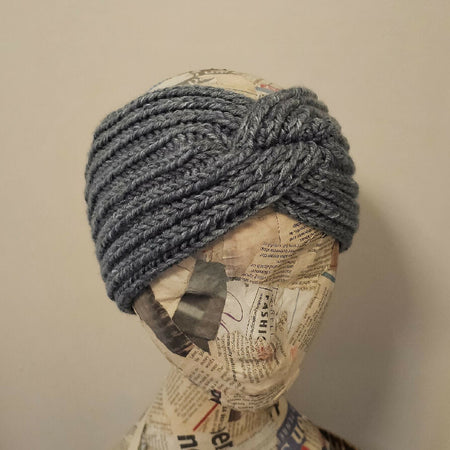 Handknit earwarmer, soft acrylic