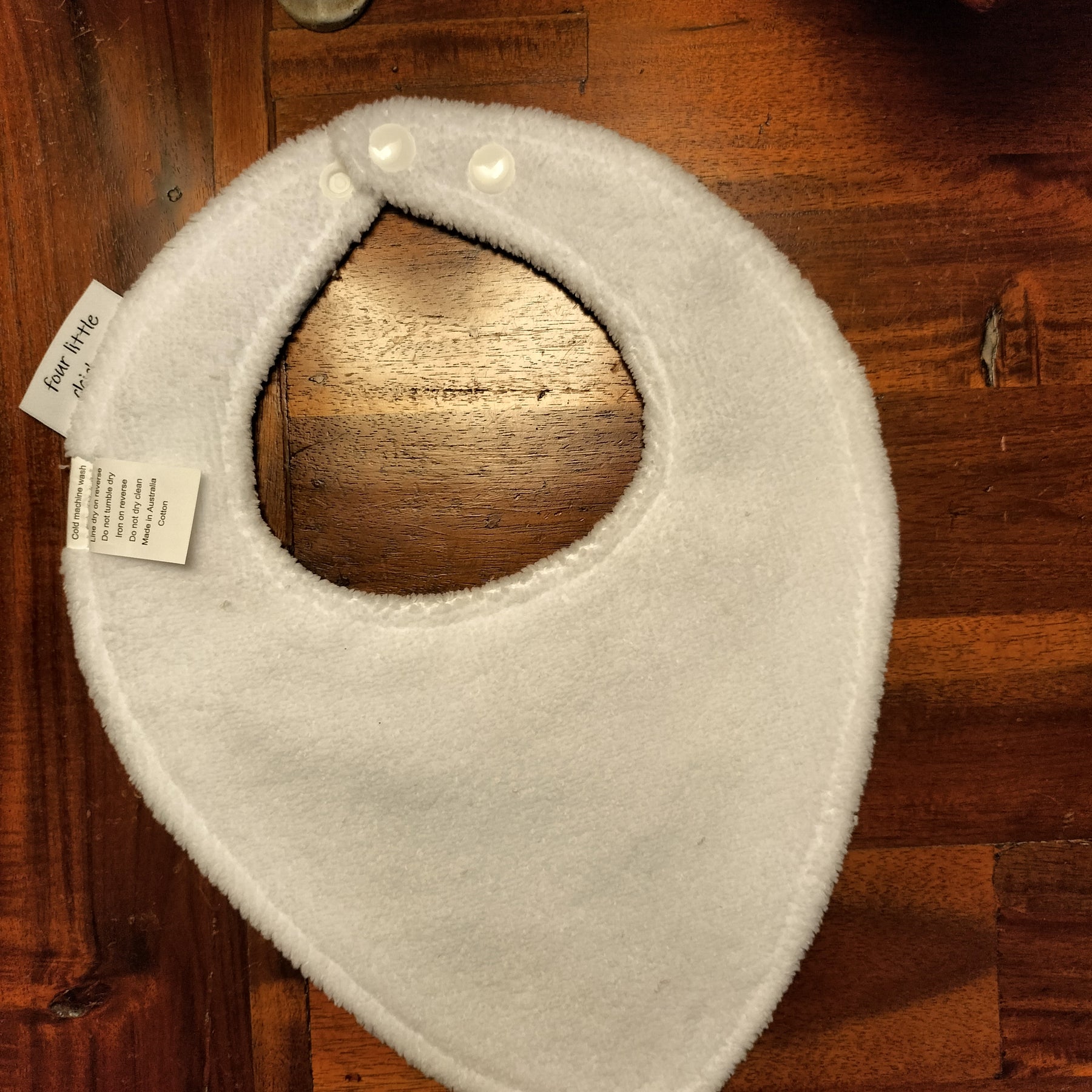 BALLERINA BIB WHITE TOWELLING
