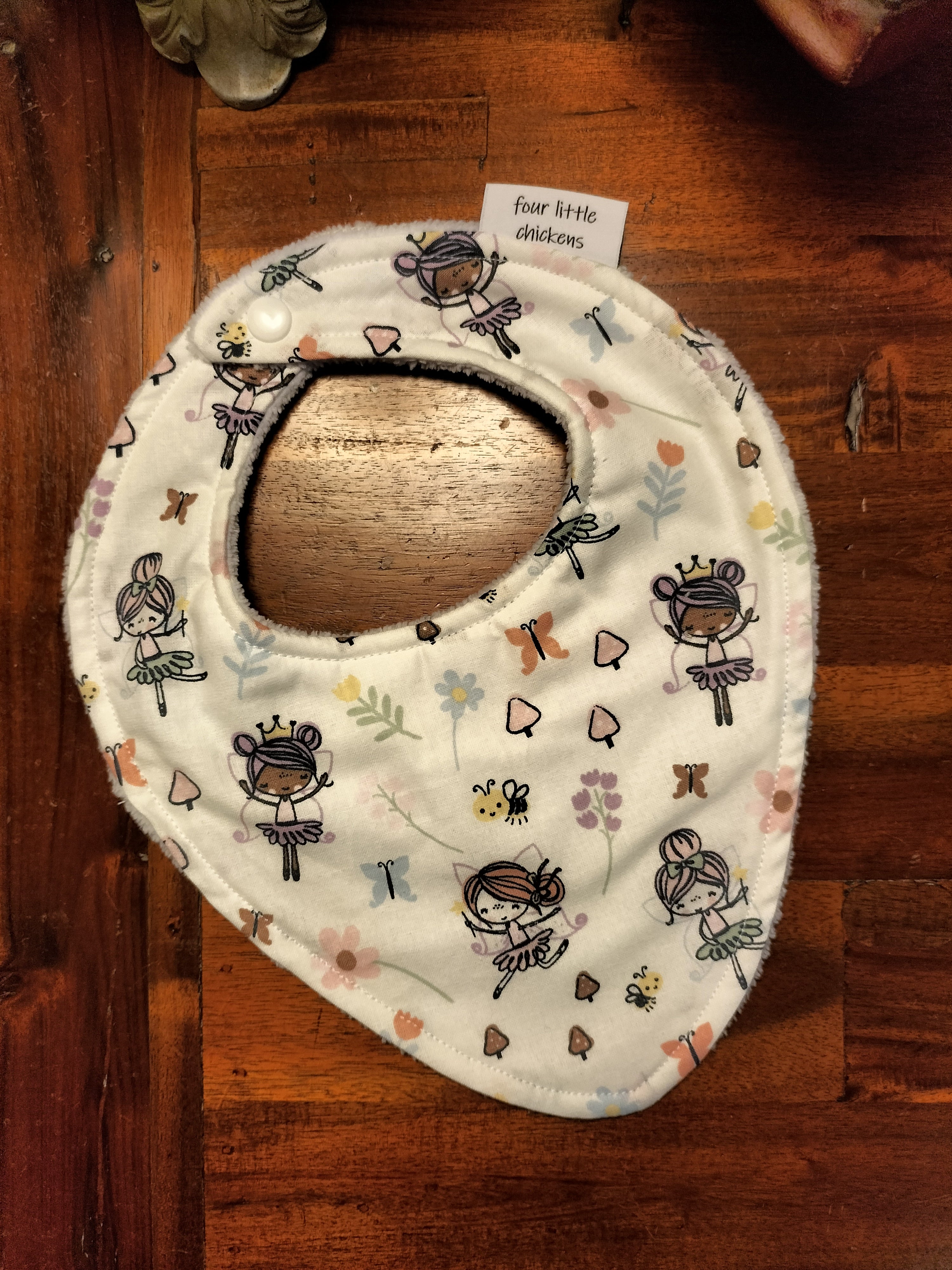BALLERINA BIB WHITE TOWELLING