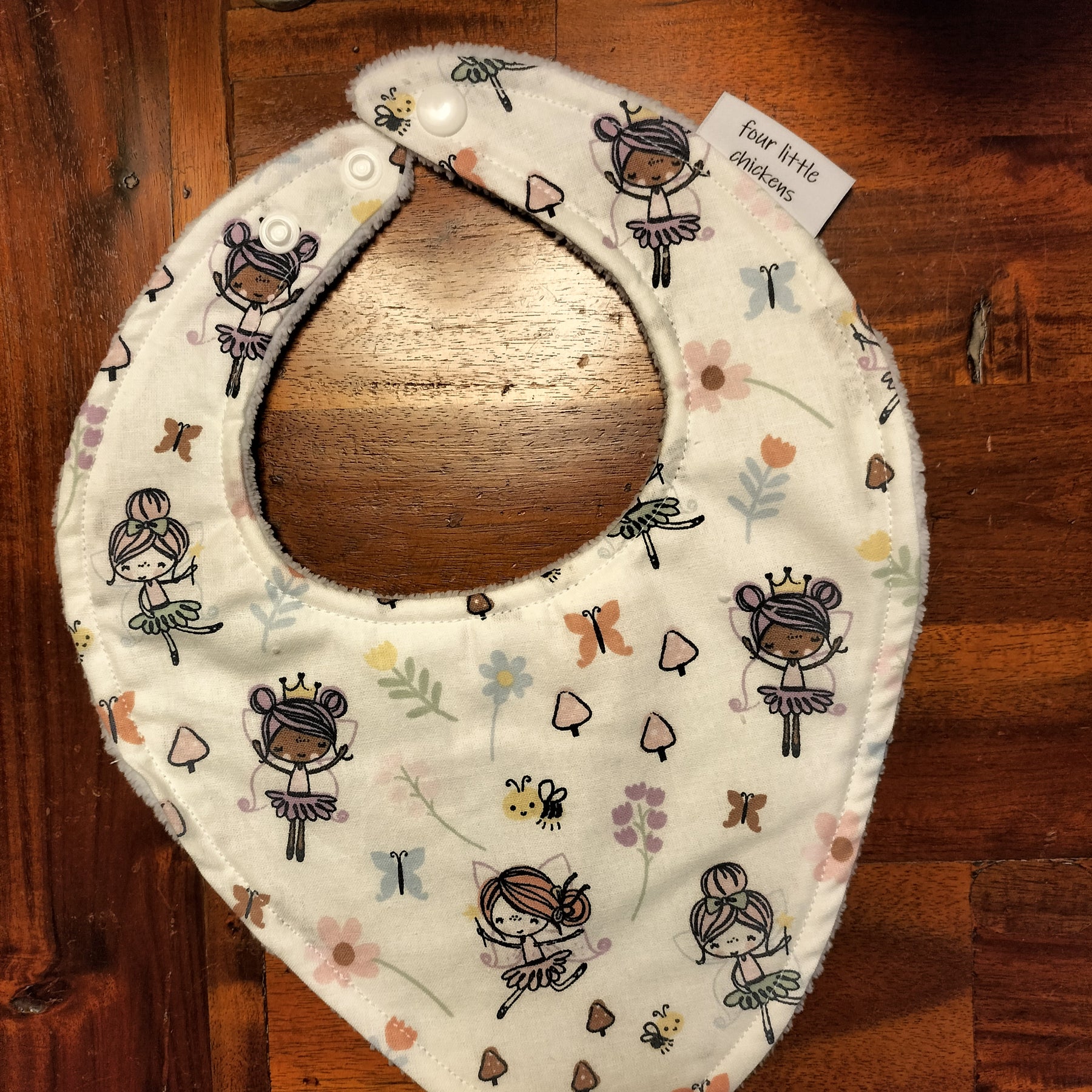 BALLERINA BIB WHITE TOWELLING