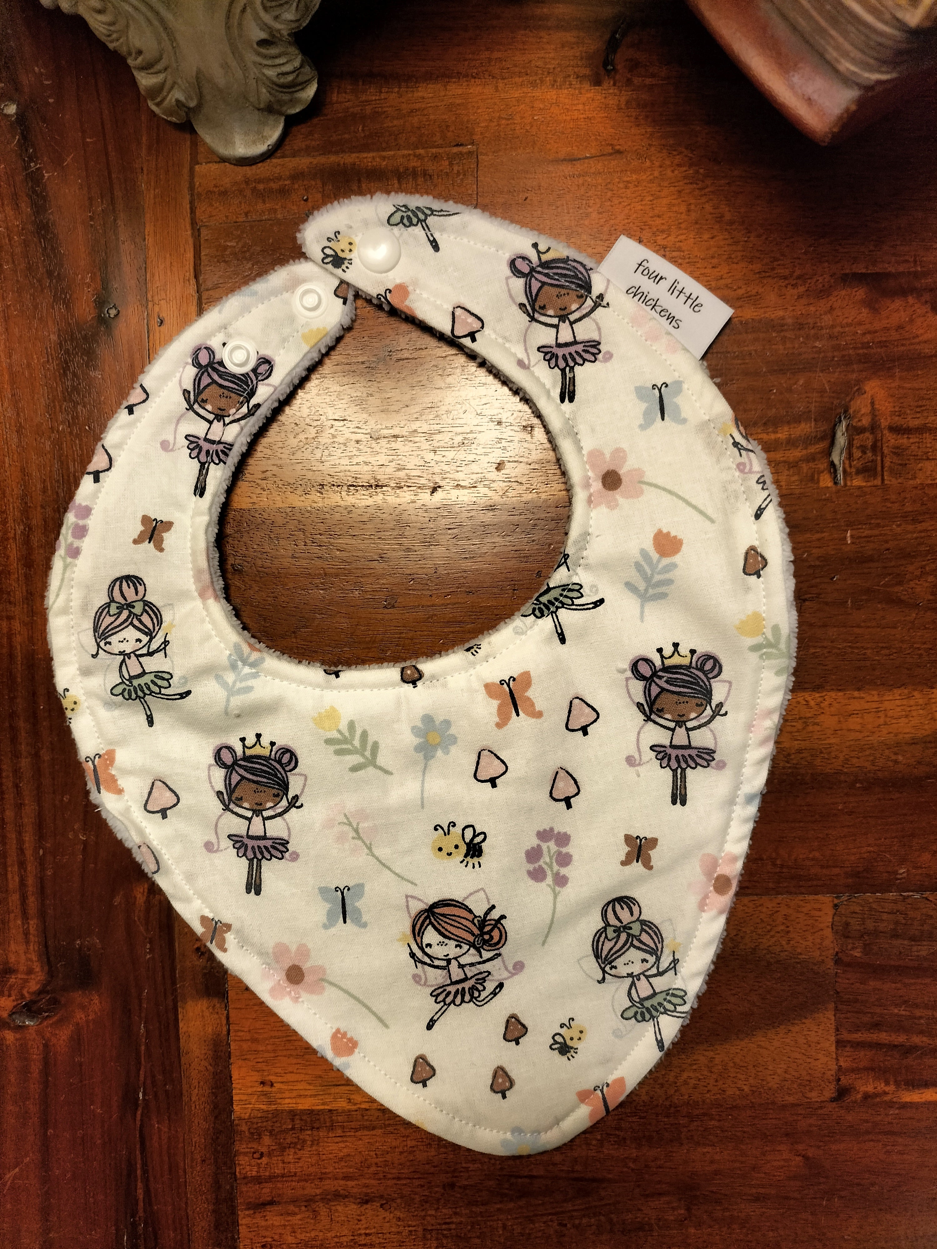 BALLERINA BIB WHITE TOWELLING