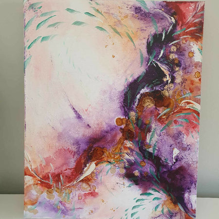 'In the Flow II' |Original abstract mixed media wall art | 40x50cm